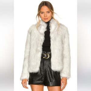 Unreal Fur, Swiss White, Fur Delish Fur Jacket